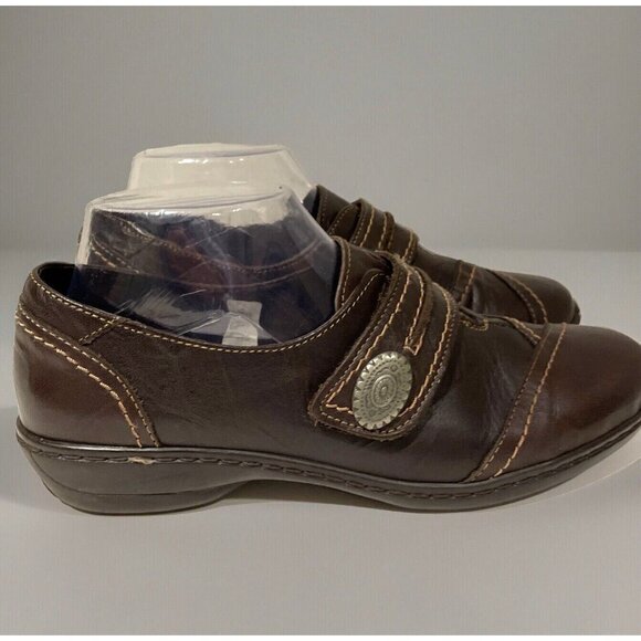 Spring Step Confetti Leather Slip On Shoes Loafer Women 9 / 39 Brown Monk Strap - Picture 1 of 12